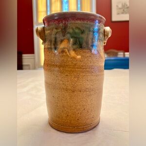 Handcrafted Ceramic Vase with Earthy Tones
